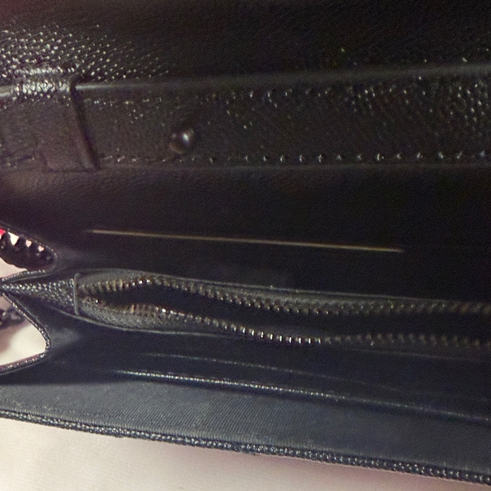 Saint Laurent Black Quilted Chain Crossbody Wallet - Picture 7 of 10